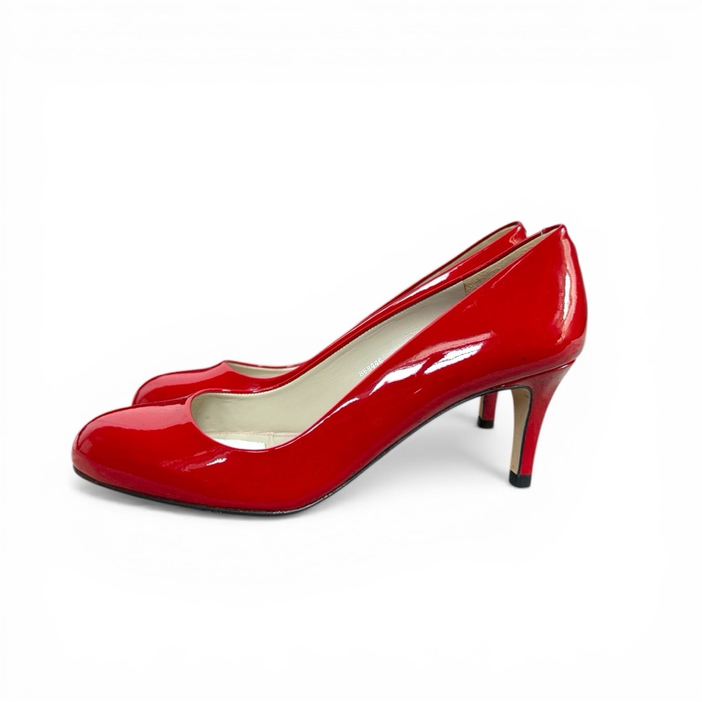 Boden Shiny Red Patent Mid-Heel Pumps - Picture 3 of 6